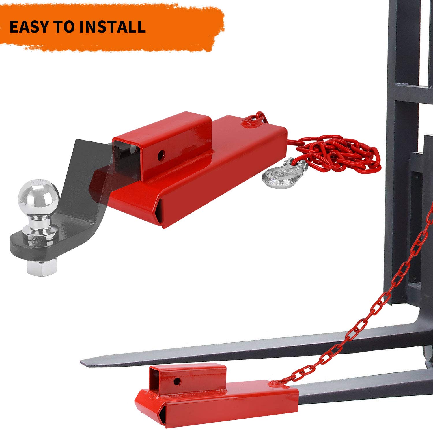 YINTATECH Forklift Hitch Receiver 2” Insert Pallet Forks Trailer Towing