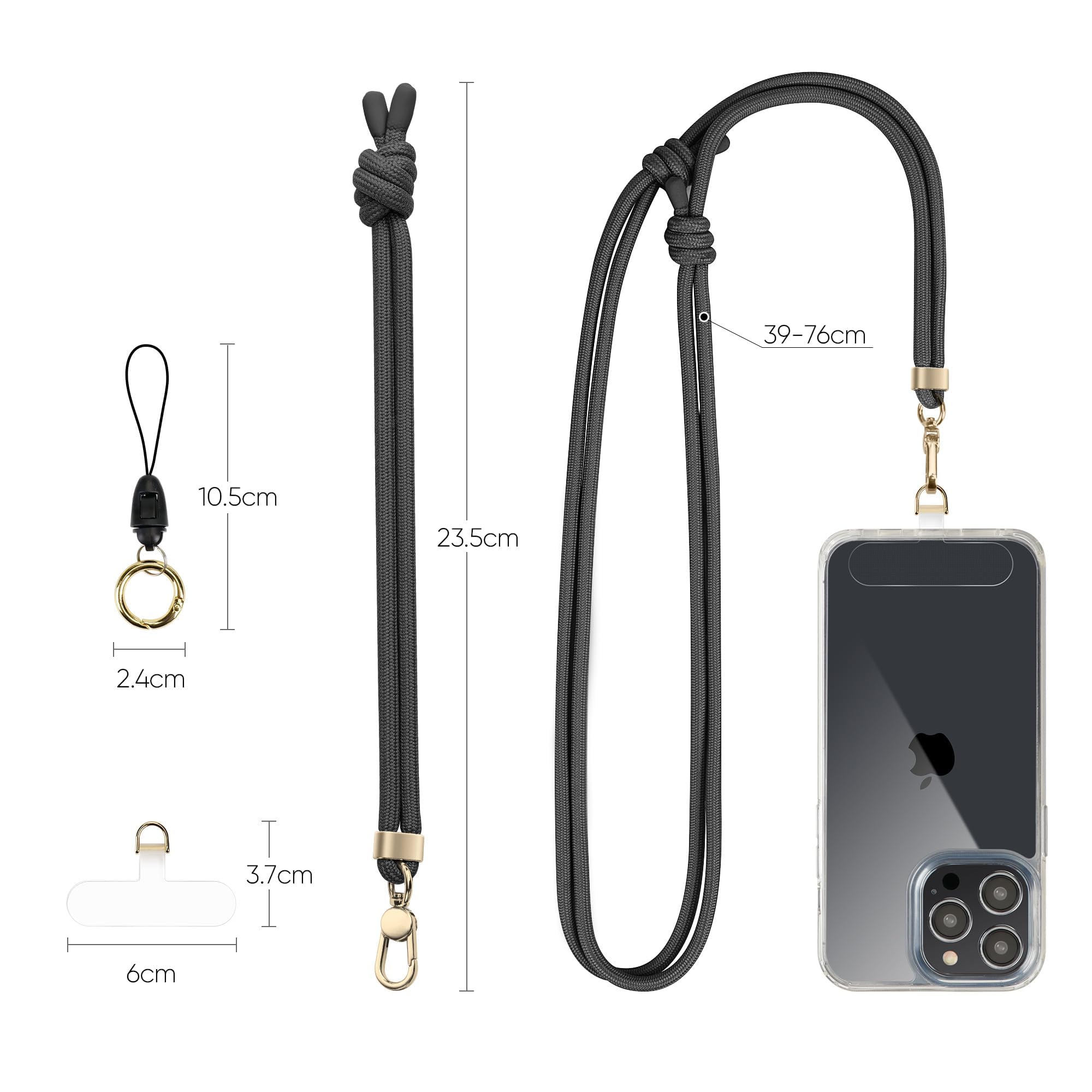 Phone Accessories 2-Pack Phone Lanyard Wrist Strap Combo