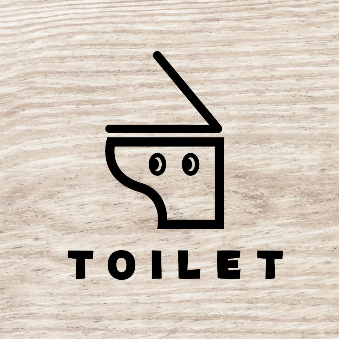 Amazon.co.jp: nicotto ルームサイン ステッカー TOILET トイレ マーク おしゃれ かわいい 剥がせる 切り文字 ...