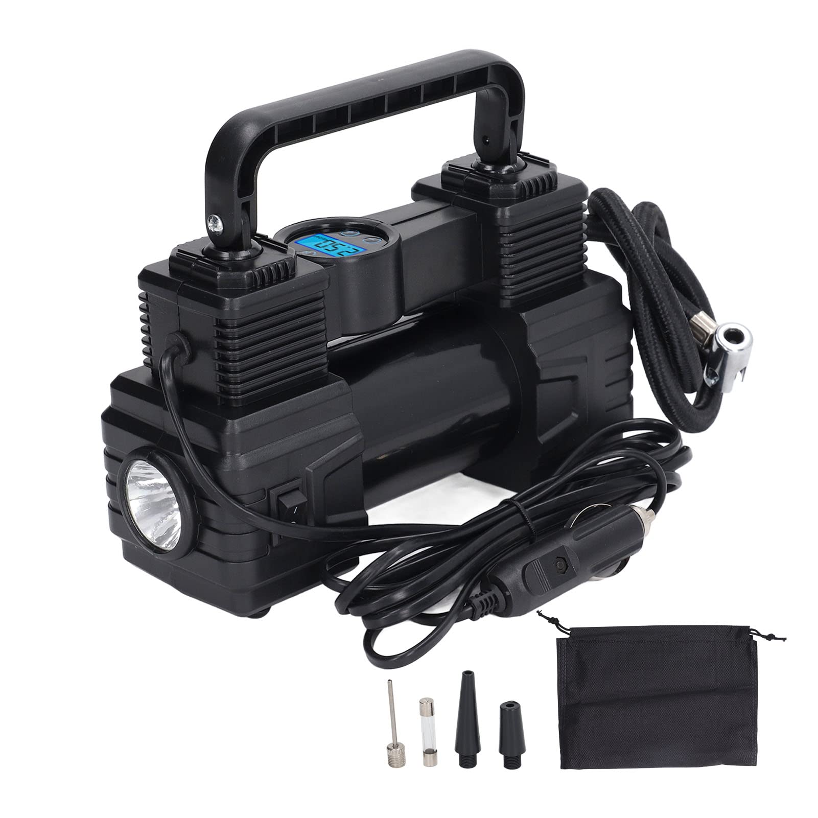 Compressore D'aria del Gonfiore dei Pneumatici, Flammatore per Pneumatici da 12 V per Auto da Pneumatico da 120 Psi Compressore di Pressione Digitale Pompa Del'aria Portatile con