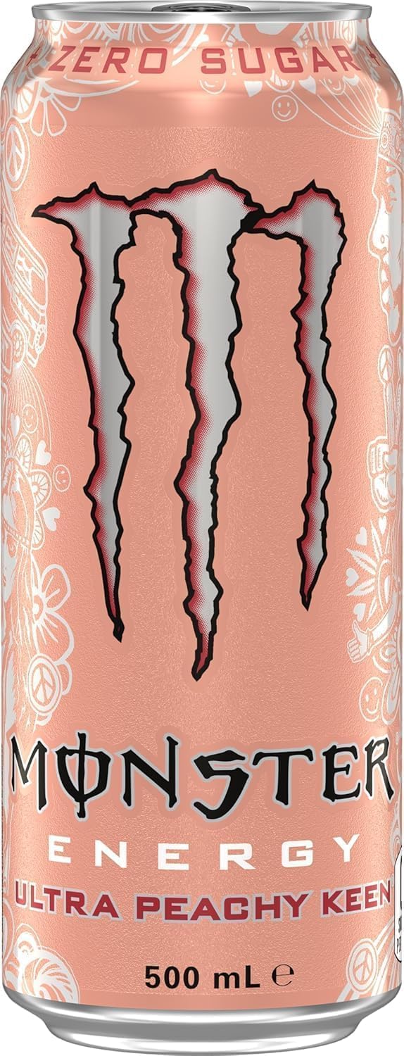 Monster Energy Ultra Peachy Keen Energy Drink | Zero Sugar Peach Flavour | 500ml Can-image-46