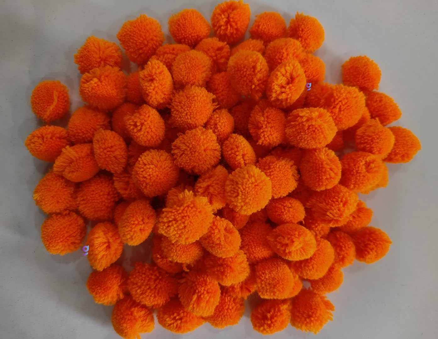 Colorful Wool Pom Poms - Orange (200) -1