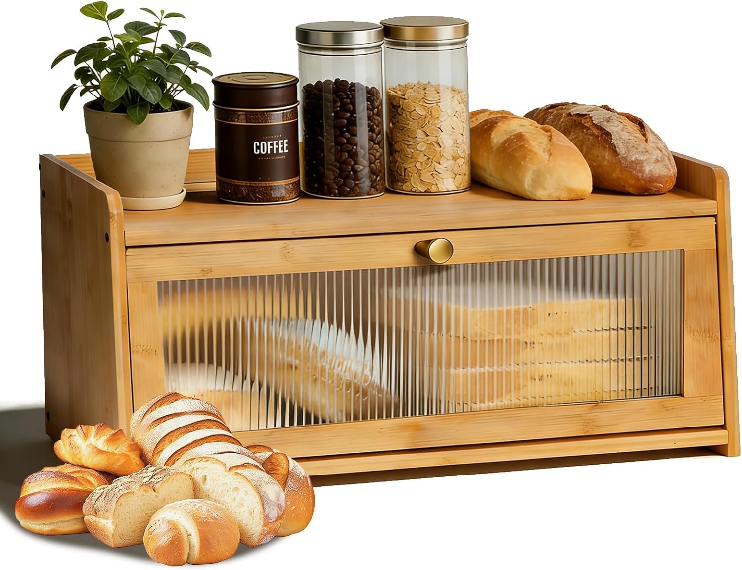 Boîte à pain en bois pour ranger vos desserts et viennoiseries