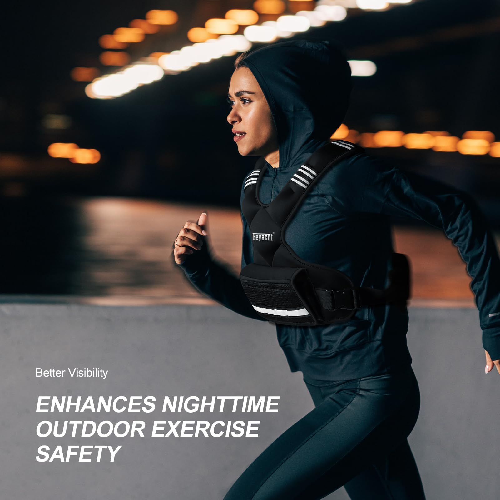 Feyachi Gilet Zavorrato 3,18–5.22 kg, Gilet Zavorrato da Corsa per Donna e Uomo, Ideale per Palestra, Allenamento