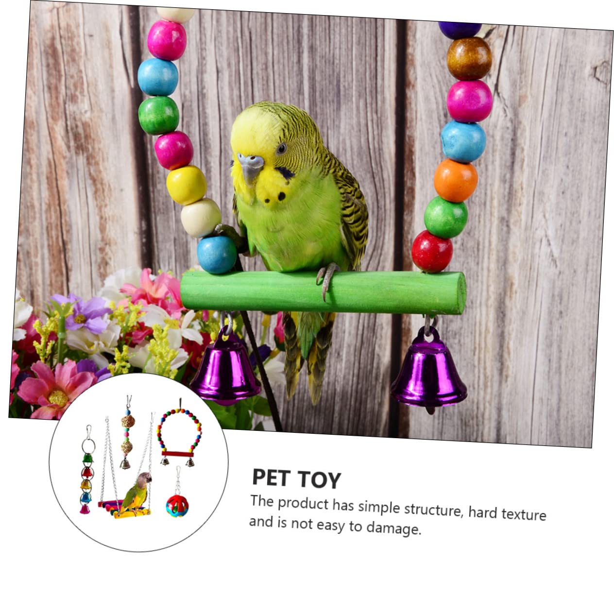 BESPORTBLE 5pièces Jouets à Mâcher pour Oiseaux Jouets Amusants pour Perroquets Et Oiseaux De Compagnie Accessoires De pour Divertissement