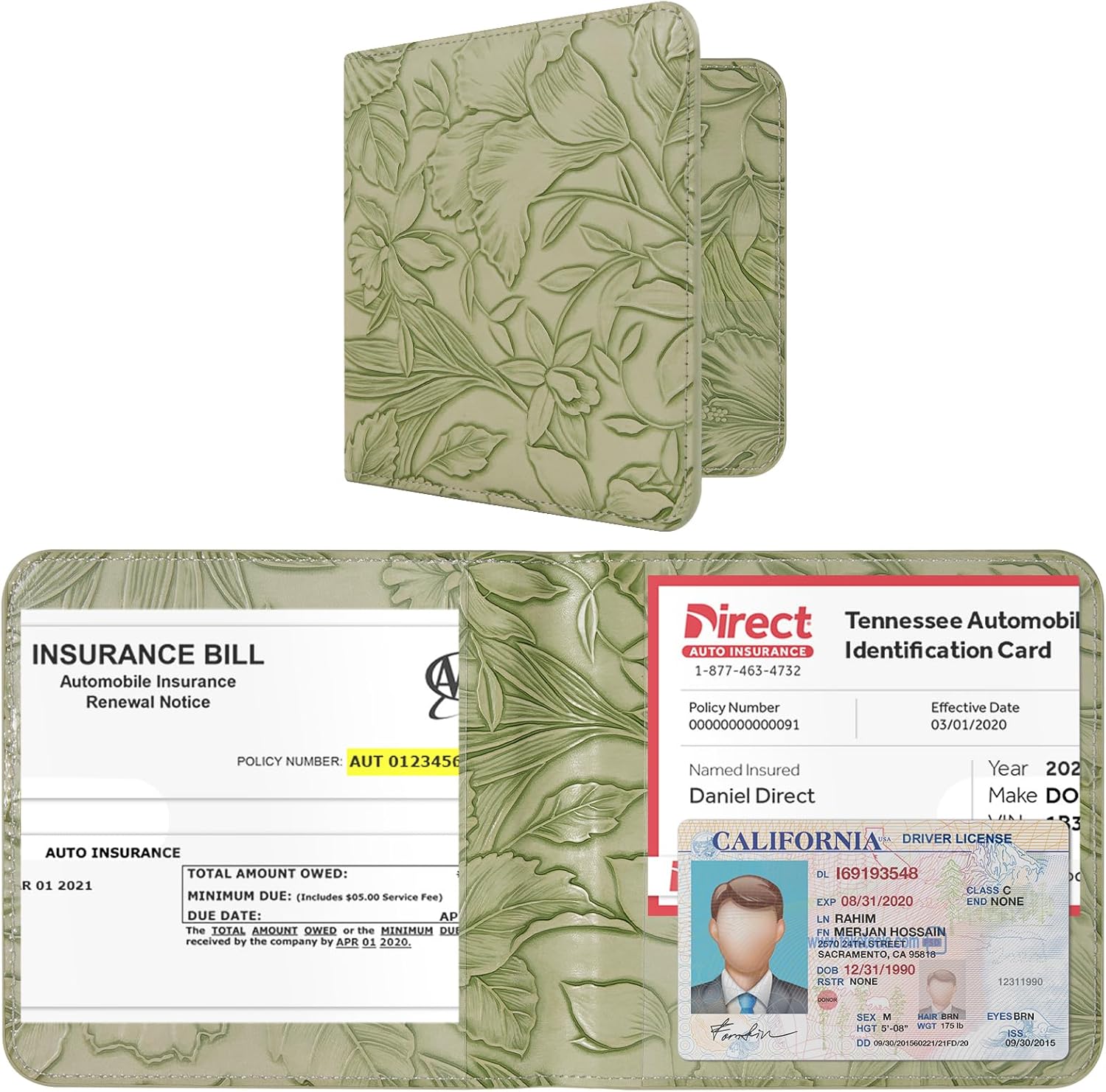 CoBak Car Registration and Insurance Holder for Men and Women