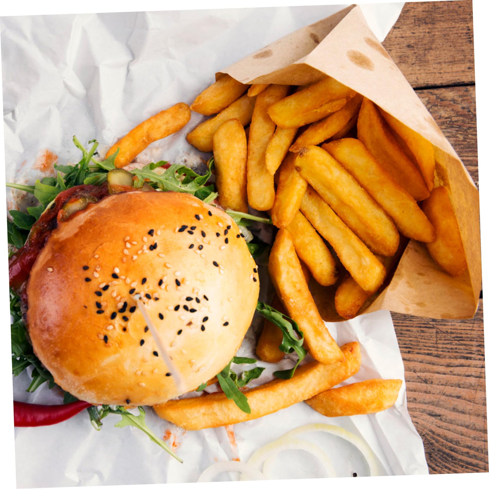 LABRIMP Carta Oleata Gialla per Alimenti 200 Pezzi, Carta Cerata Sicura e Inodore, per Snack e Catering, Antigrasso e Protettiva