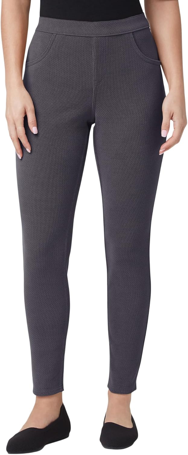 HUE Womens Soft Twill Jean Style Leggings