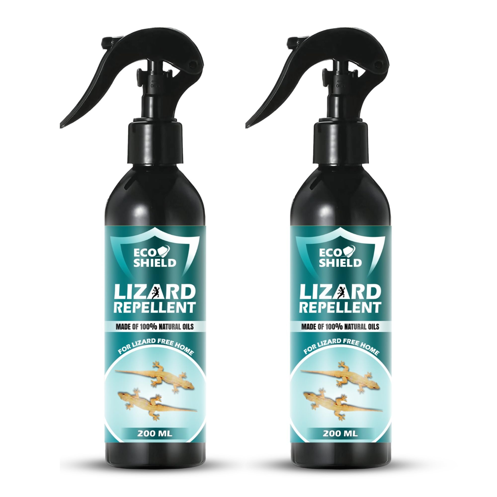 EcoShield Lizard Repellent Spray For Home 200ml | 100% Natural & Effective Pest Control Spray | Blend Of Peppermint & Citronella Oil | Anti Lizard Spray For Home | Safe For Kids And Adults (PACK OF 2)