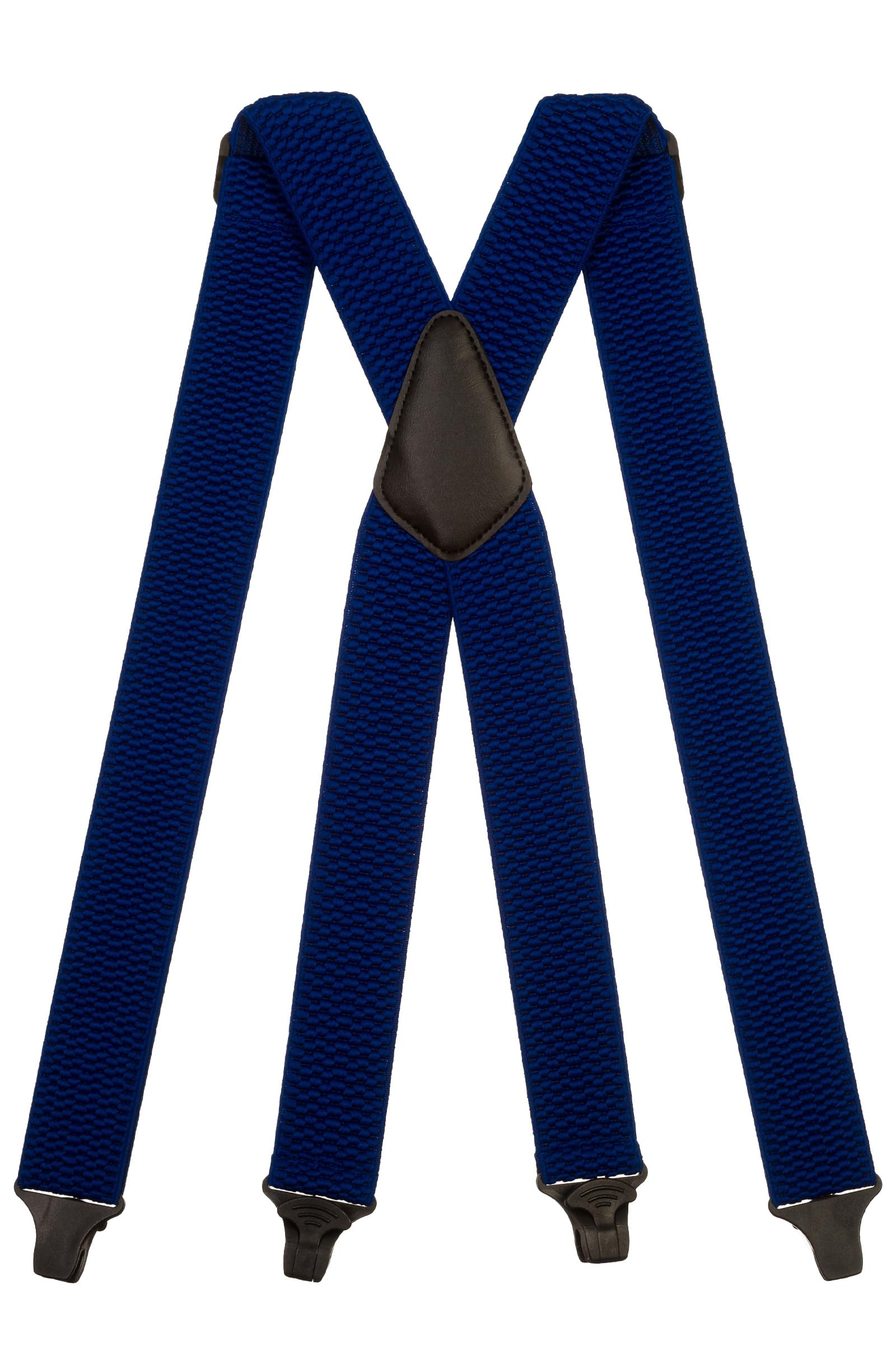 Olata Heavy Duty X-Shape Airport Braces/Suspenders with Plastic Clips - 4cm. Royal Blue