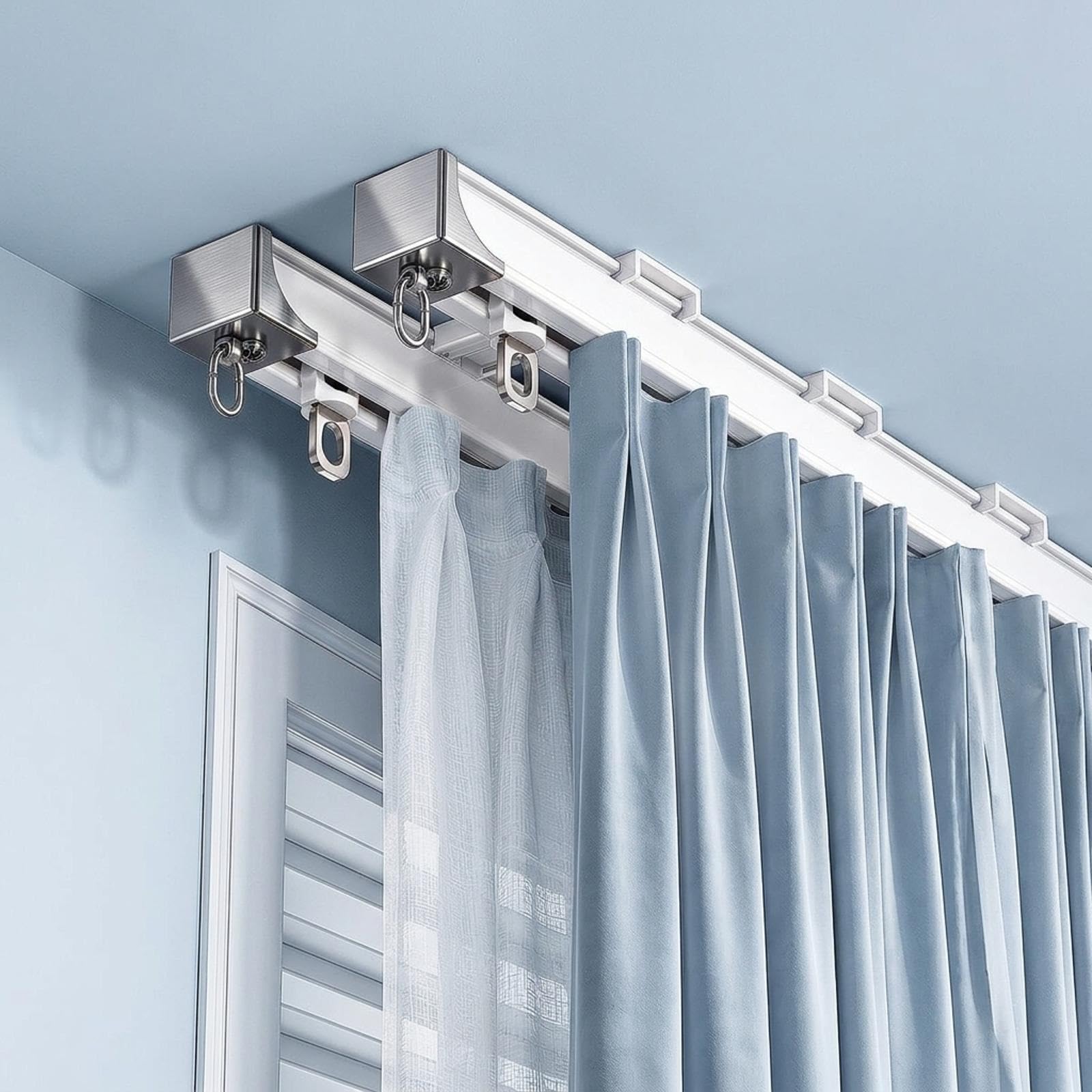 Tringle Rail Rideau Montage plafond, Aluminium Rail Silencieux