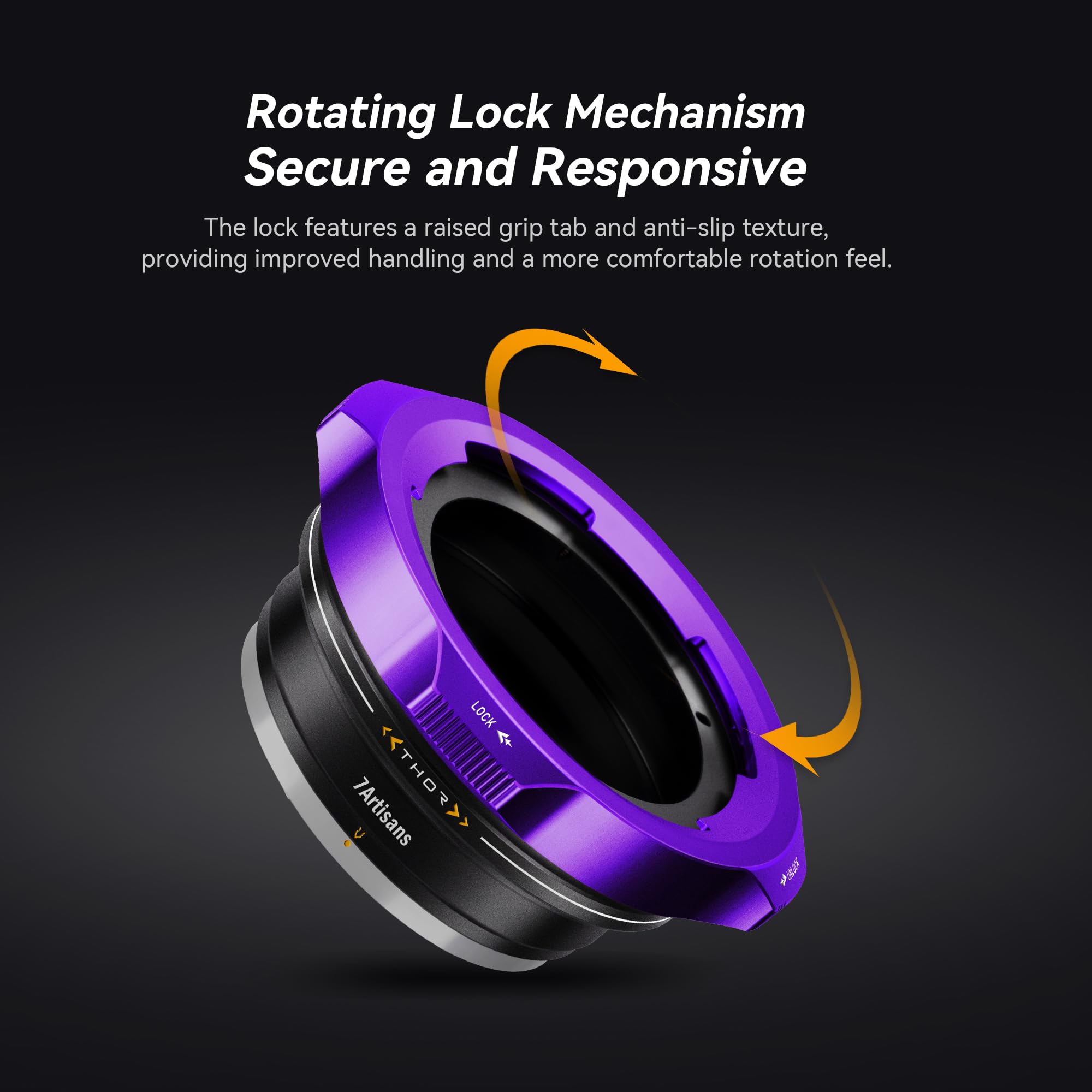 7Artisans Bague d'adaptation PL Multi-Monture, Monture PL-E Installée par défaut, Compatible avec Les Montures interchangeables PL-L/PL-R/PL-Z, Violette