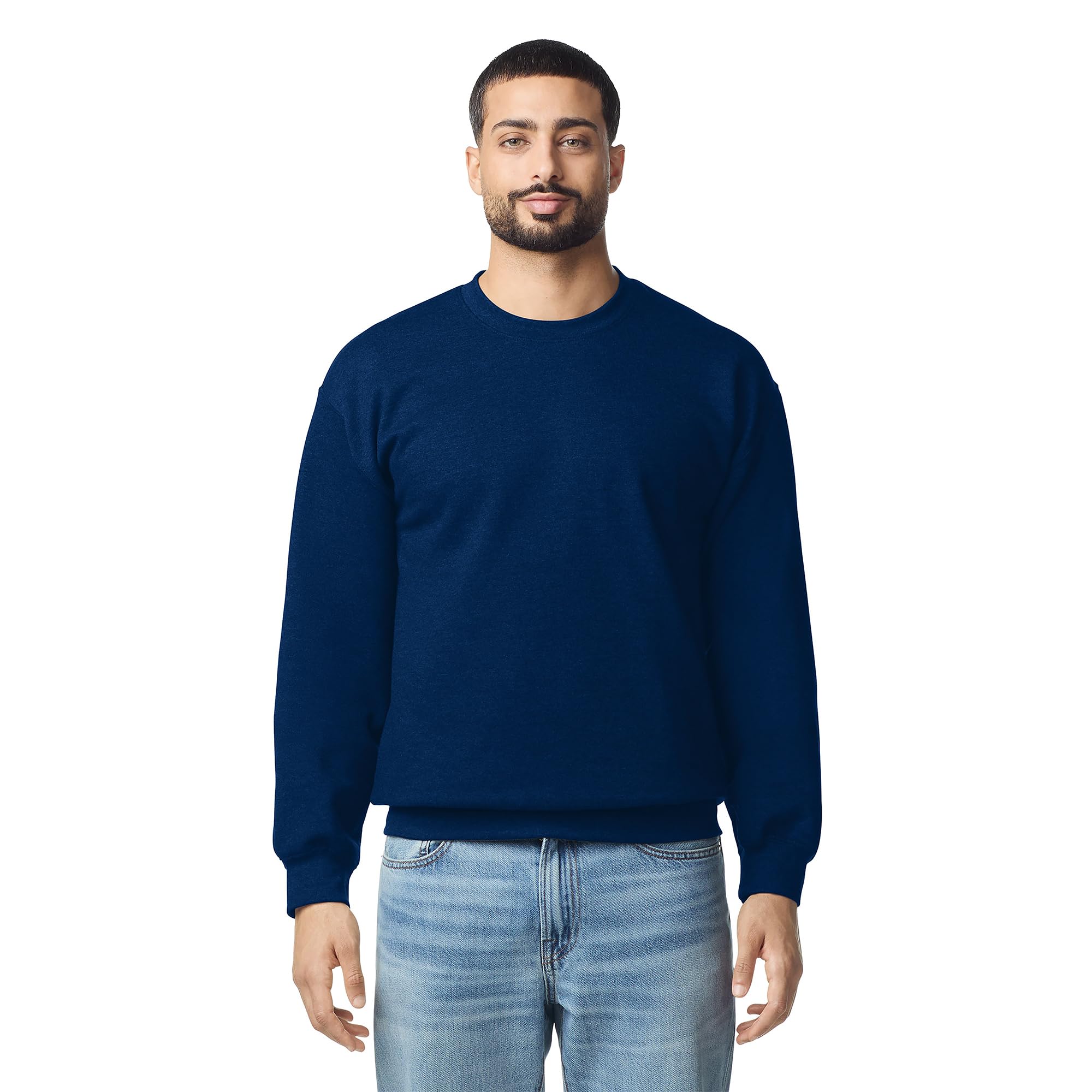 Gildan Adult Softstyle Crewneck Sweatshirt, Style GSF000, Navy, M