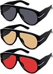Oversized Retro Aviator Sunglasses for Women Men Trend 70s Thick Classic Vintage Style Sun Glasses