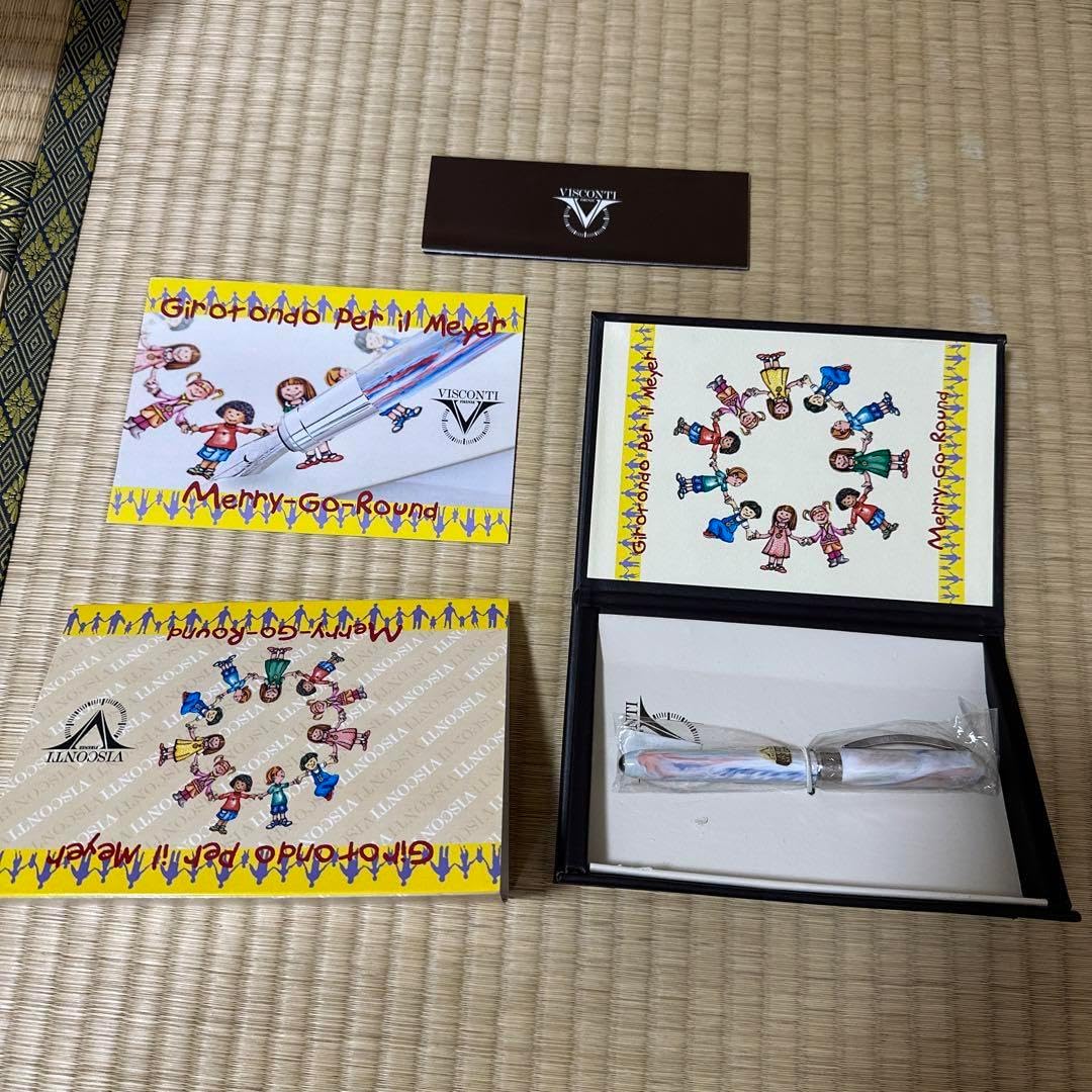 visconti ビスコンティ メリーゴーランド 白 マーブル 万年筆 可愛い