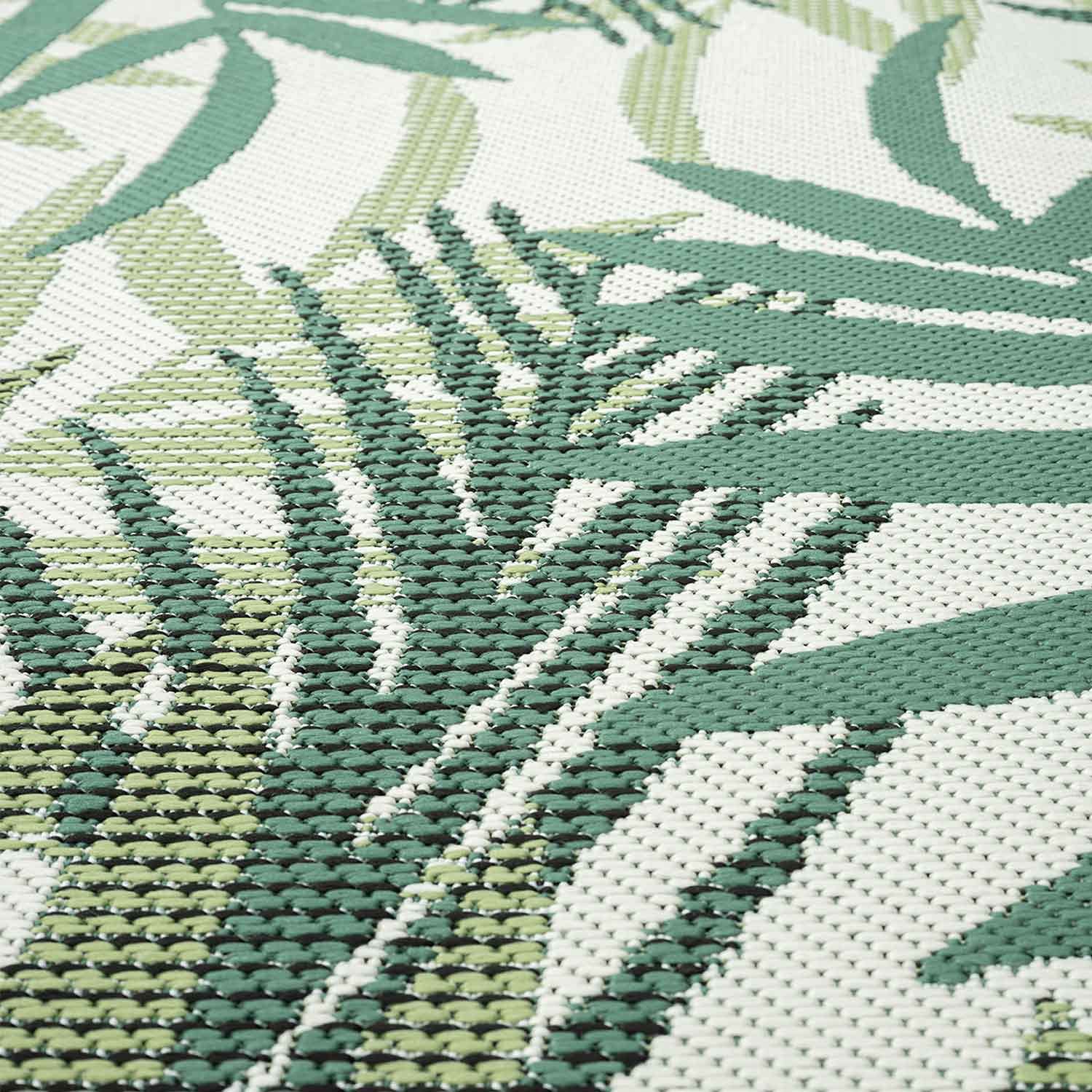 VIMODA Tapis d’intérieur et d’extérieur résistant aux intempéries – Balcon, terrasse, jardin, salon et cuisine - Lavable, dimensions : 160 x 220 cm ; Couleur : Vert2