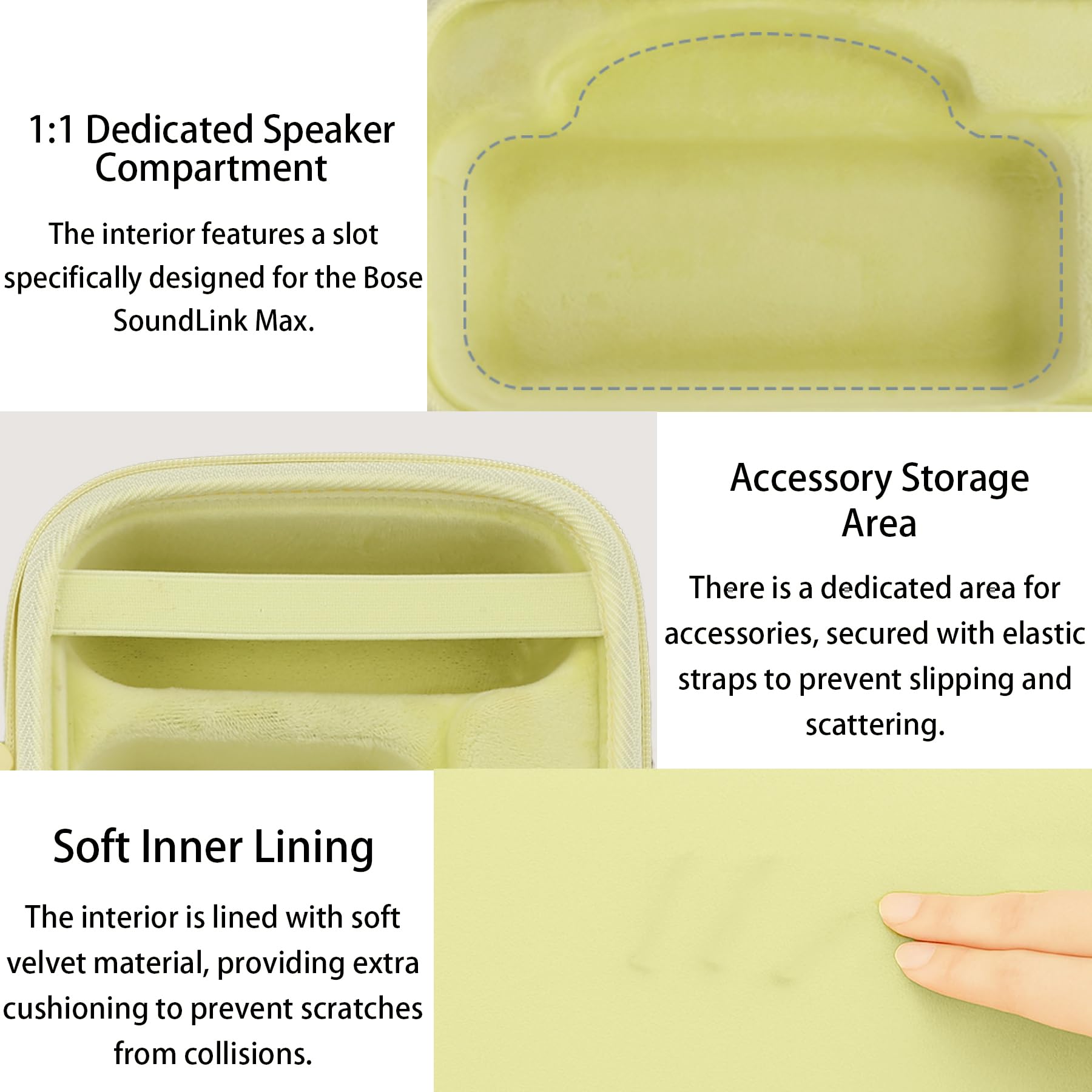 co2CREA Duro Custodia Viaggio Caso Copertina per Bose SoundLink Max Bluetooth Diffusore（solo scatola,Case Only）