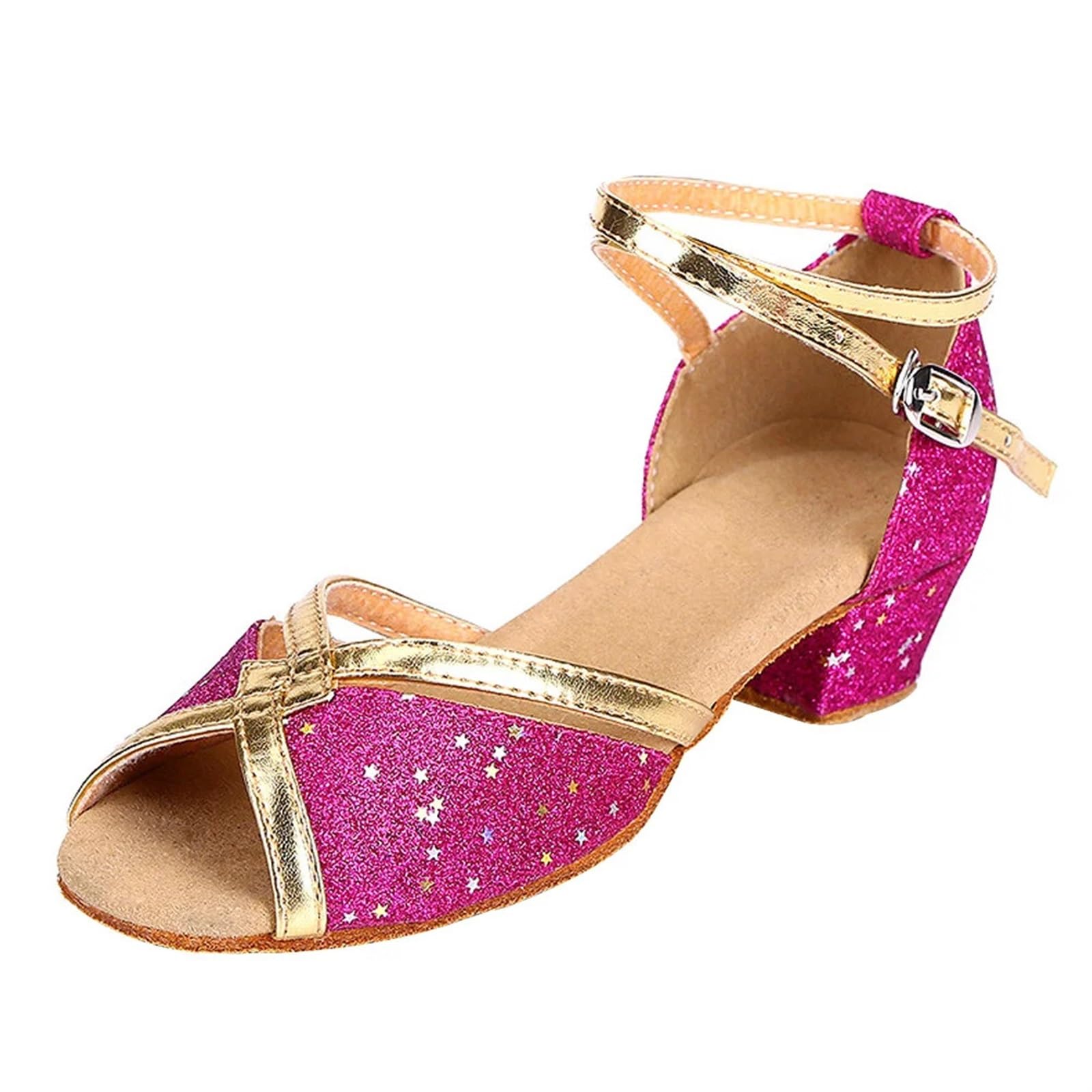 Hnulgvi Women's Lavender Latin Dance Shoes Femallatin Dance Shoes Girls Ballroom Dancing Dance Practice For (,39)