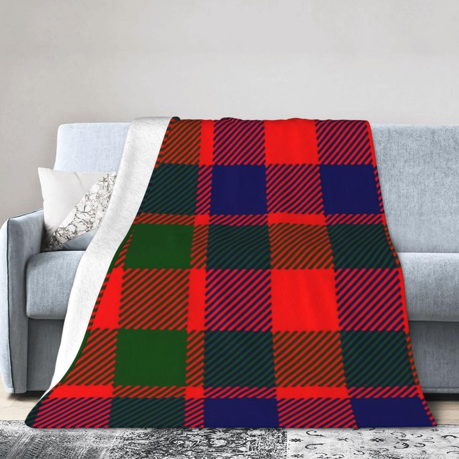 ERTDFXCV Clan Gow Tartan Blanket 50"x40"