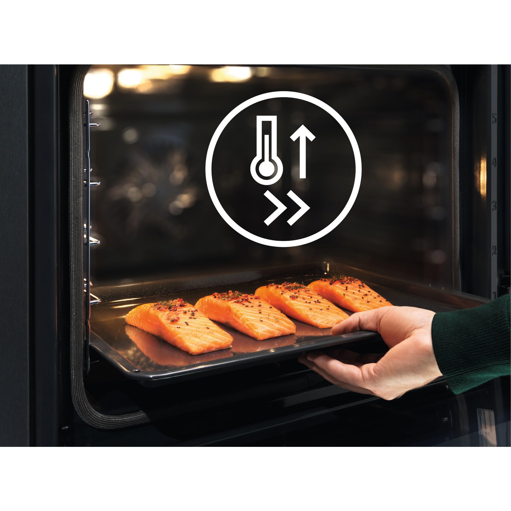 Electrolux EVE8P21X Horno Multifunción a Vapor Compacto con Limpieza Pirolítica, 19 Funciones (3 pirólisis), 90 programas automáticos, Sonda Térmica, Calentamiento Rápido, Display LED, Negro, A+