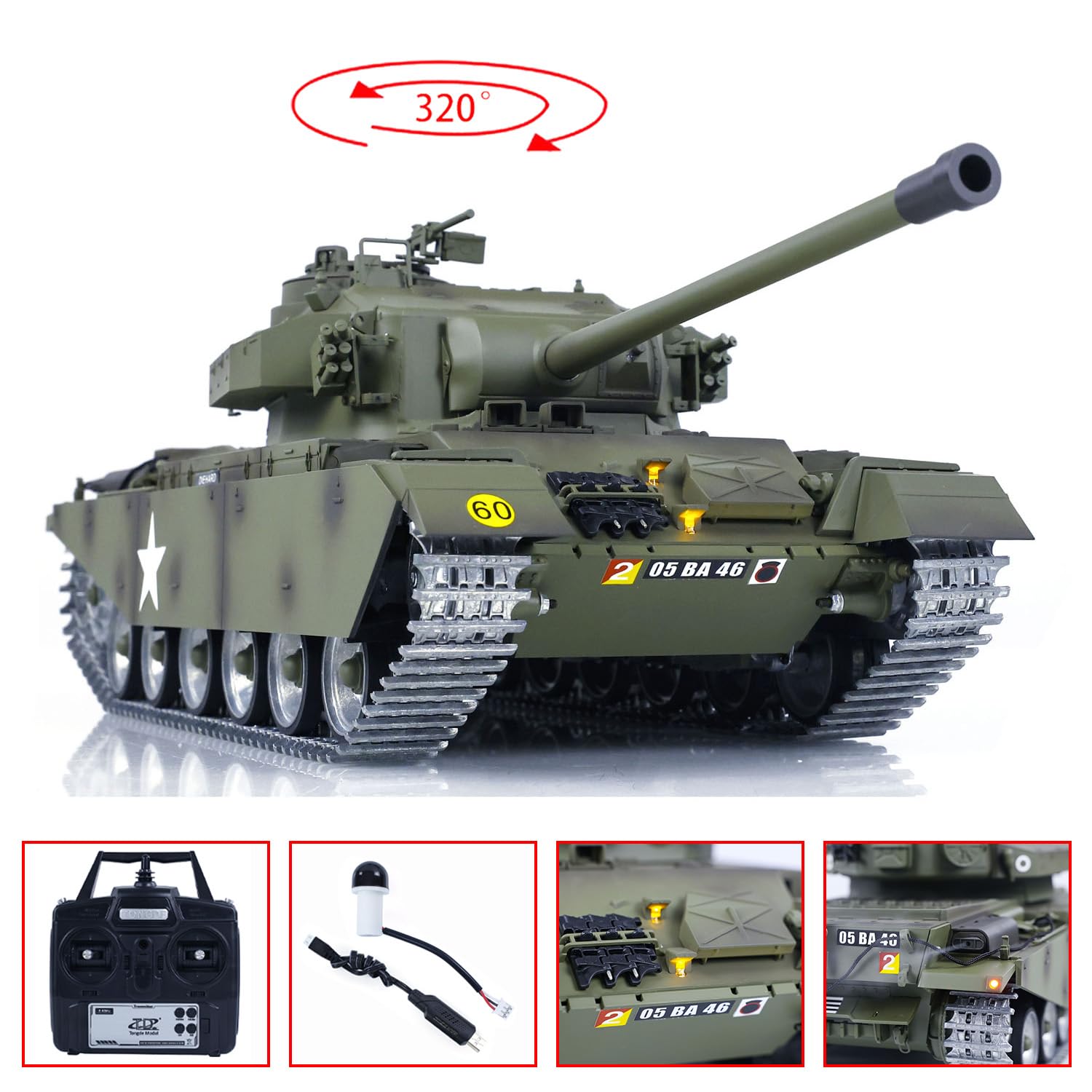 Amazon.com: TOUCAN RC HOBBY Tongde 1:16 RC Tank British Centurion
