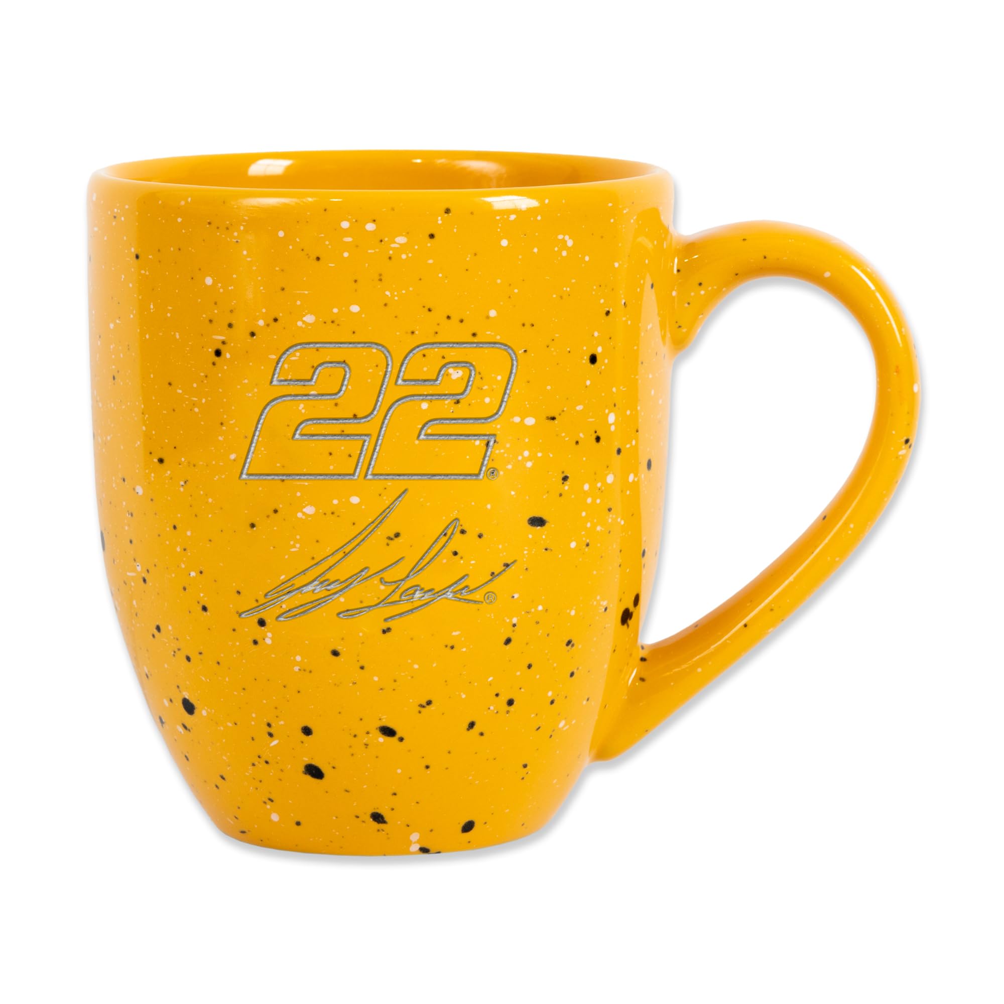 Mug Joey Logano Rico Industries au bureau ou à la maison céramique mouchetée NASCAR 473 ml