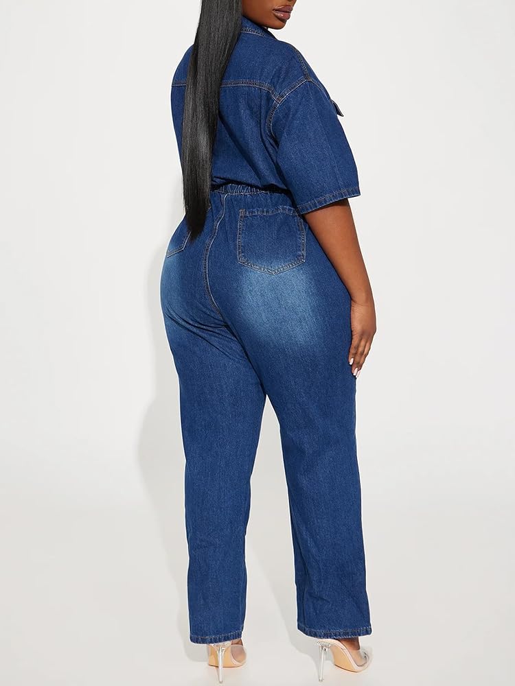 【THE MOZZ】Pound Denim One Piece Amazon.com: xxxiticat Women's Denim Jumpsuit Sleeveless