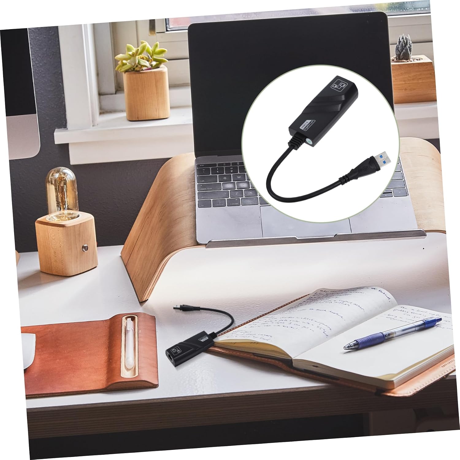 Uonlytech 1000m USB to Ethernet Network Adapter Gigabit Adapter for Laptop High-Speed Transmission Compatible and More Sleek Design for Versatile Use
