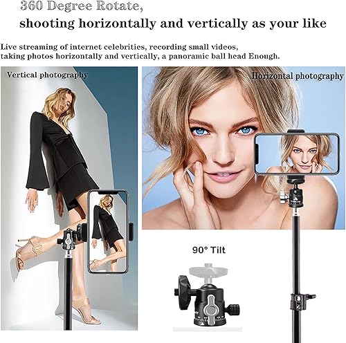 Miniatura 5 de Ailight Mini cabeza de bola, cabezal de trípode panorámico de 360, adaptador de tornillo universal de 14 a 38 pulgadas, soporte de trípode de cabeza