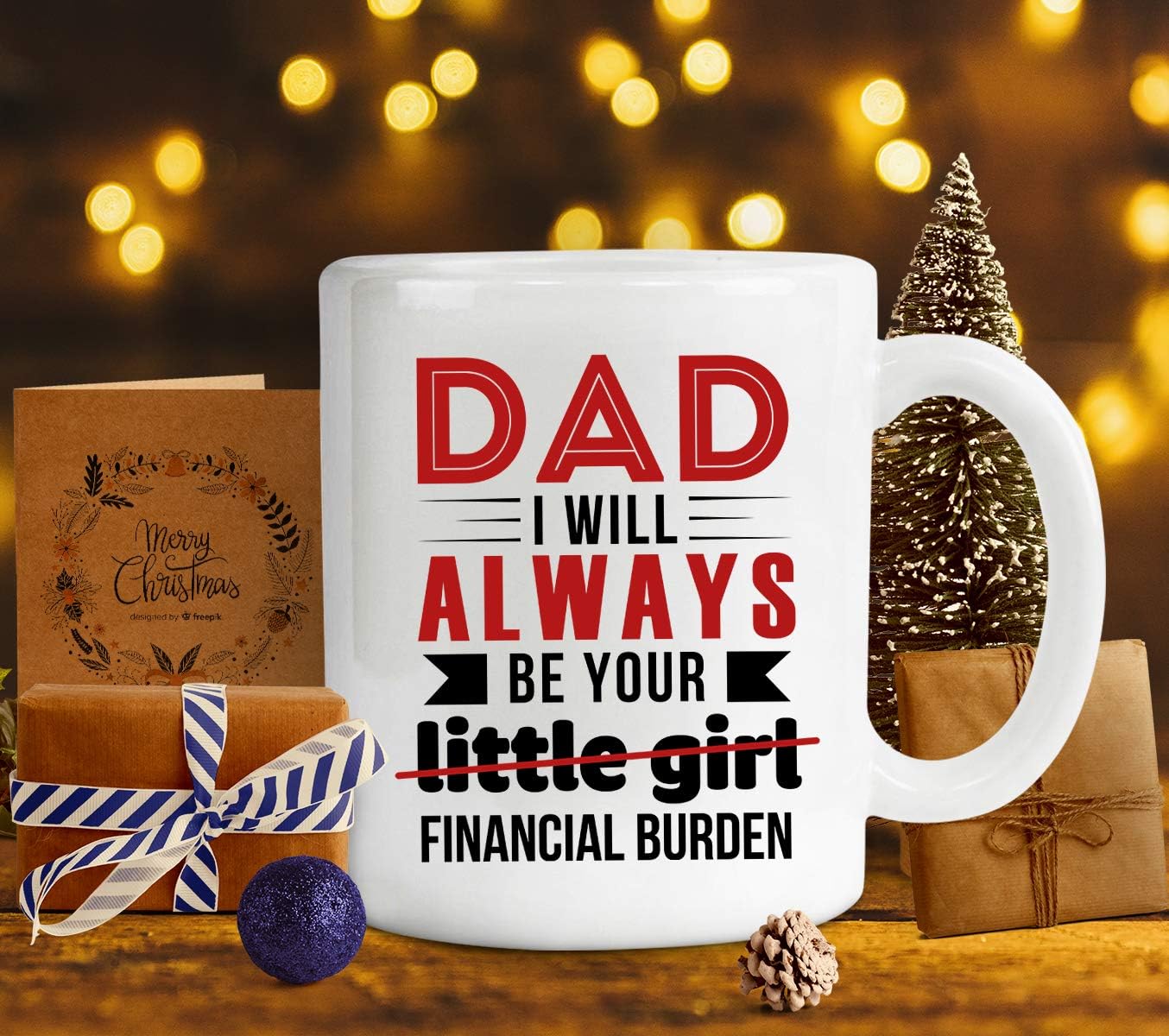 🔥 Cаѕhbасk uр tо 70% Dad I Will Always Be Your Little Girl Financial Burden Mug, 11 oz Ceramic White Coffee Mugs, Fathers' Day Present, Best Funny, Unique Gifts for New Year, Daddy Novelty Ideas, New Year Gifts