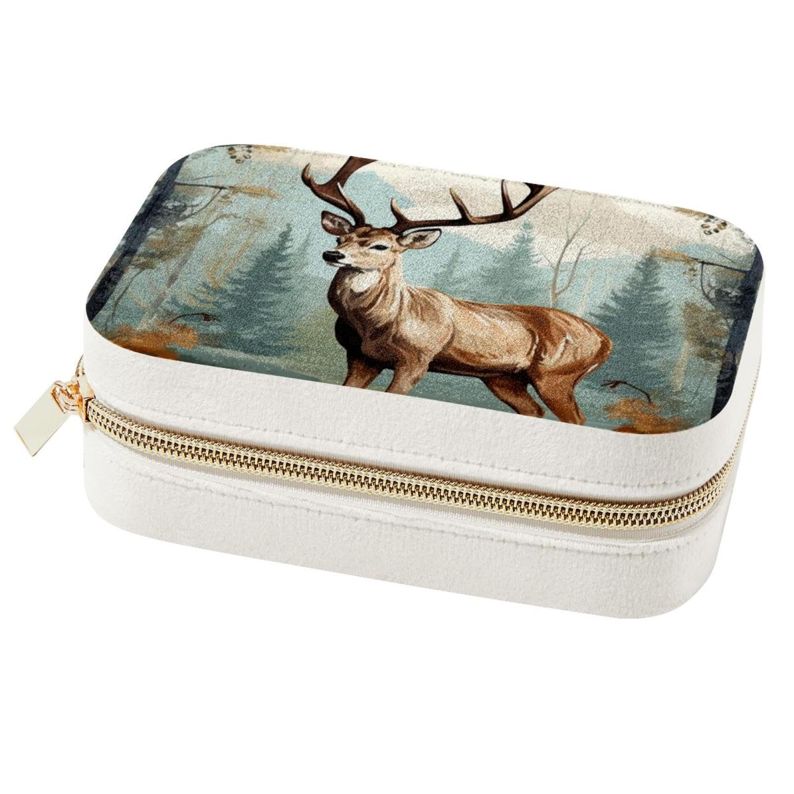 Boîte à bijoux cerf : l'écrin de voyage double couche idéal pour offrir à vos proches