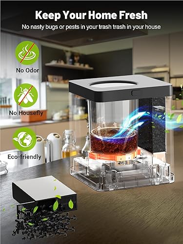 Miniatura 3 de Growell EC02 compostador eléctrico para cocina interior, contenedor de compostaje de encimera de 2.5 L, máquina de compostaje de residuos de