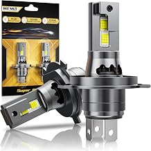 H4/9003/HB2 Bulbs, 1000% Brighter 6500K Cool White, Real 11 Mini Size Plug and Play, Quick Install No Adapter Needed, Backup Off-Road Lights, Pack of 2