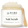 Bare Botanics 24oz Matcha Eucalyptus Sea Salt Body Scrub | Non-toxic, Vegan & Cruelty-free | Made in Madison, WI | Full Body Exfoliator & Hydrating Moisturizer with a Cute Wooden Spoon