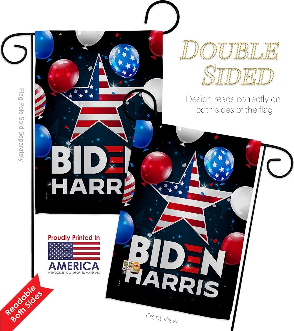 Biden Harris Flag Garden Flag Pack Patriotic Vote President Democrat Republican Tea Party United State American Election Vintage Applique House Banner Small Yard Gift Double-Sided, Made in USA