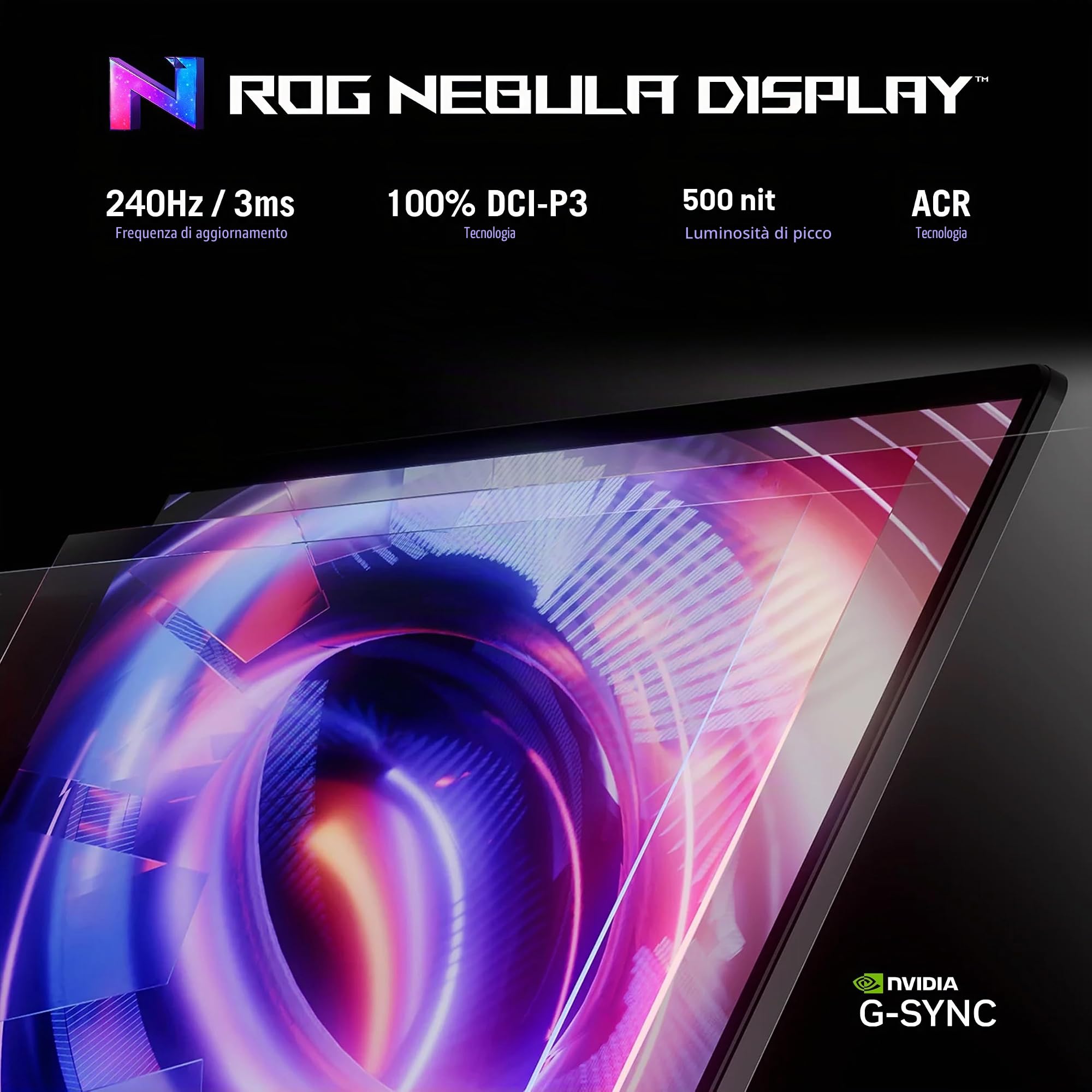 ASUS ROG Strix G16 (2025) Gaming Laptop, 16 pollici ROG Nebula Display 16:10 2.5K 240Hz/3ms, GPU NVIDIA® GeForce RTX™ 5070 Ti, processore Intel® Core™ Ultra 9 275HX, 32 GB DDR5, SSD da 1 TB, Wi-Fi 7