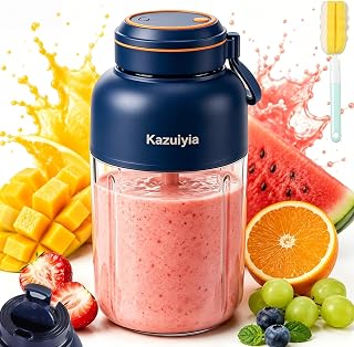 Portable Wireless Juicer Cup, 180W Wireless Juicer Cup, 18000 Rpm Electric juicers With 38 Blades, Rechargeable Personal Juicers On The Go, for Easy Cleaning For Travel Office Gym (Blue, 800ml)