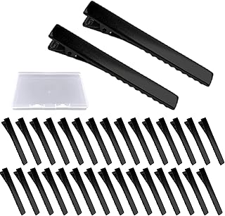 ヘアクリップ 約30個入り ブラック 6.5㎝ ヘアピン やっとこピン 髪留め 金具 ヘアアクセサリー パーツ NYANDELMO ND-0152-R04-T2-BK6.5-30