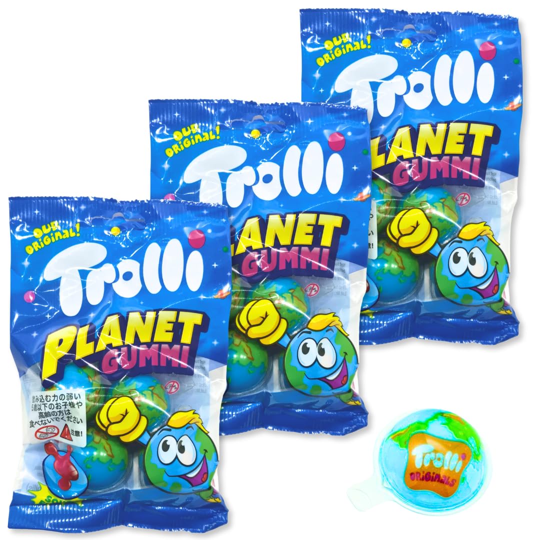 Amazon | トローリ プラネットグミ 75g 3袋 Trolli Planet Gummi 地球