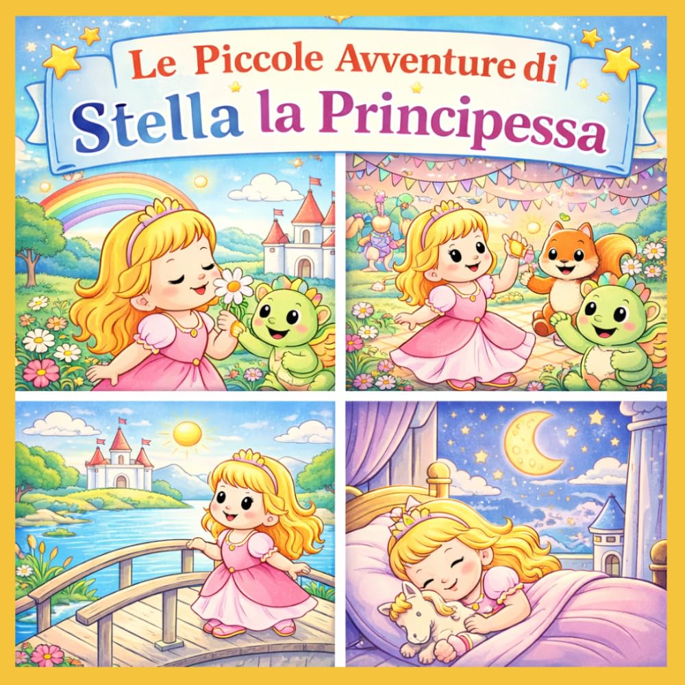 Libro da colorare bambini : Le piccole avventure di Stella la Principessa (Le Piccole Avventure da Colorare)