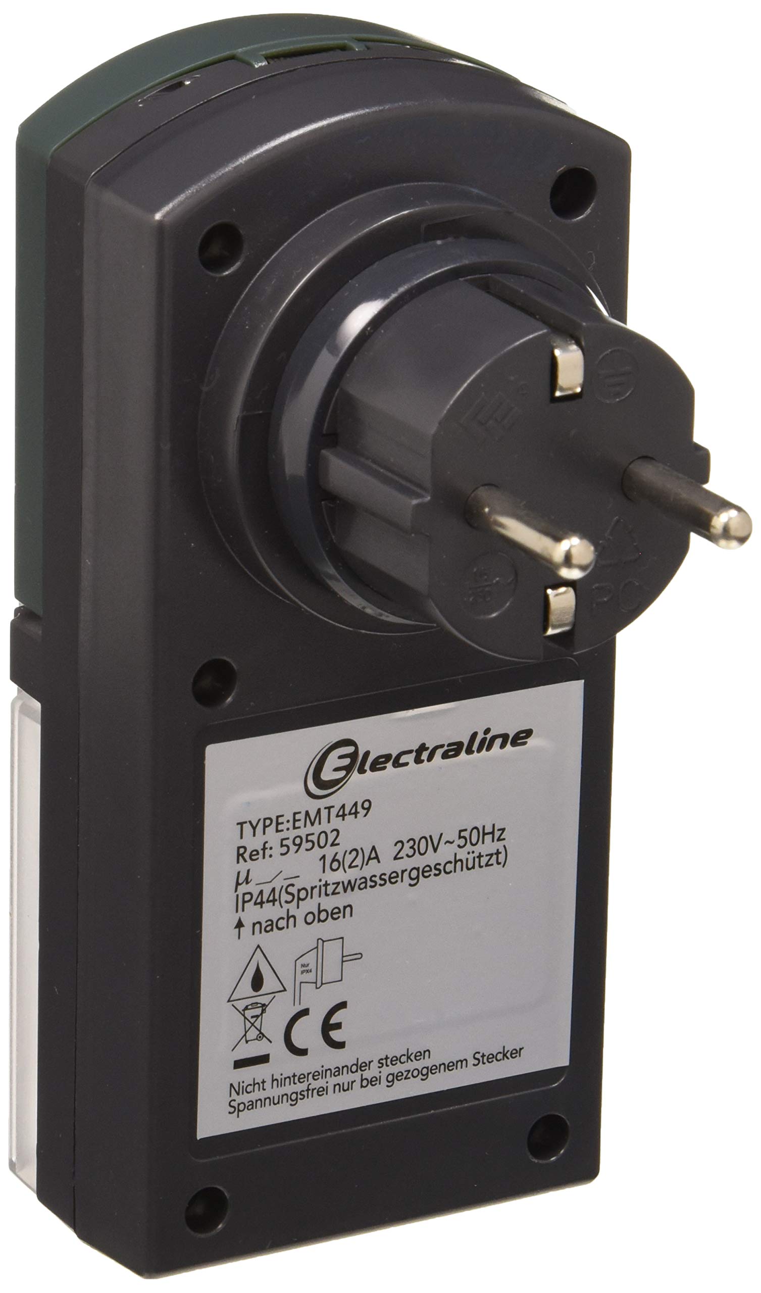 Electraline 59502 – programator czasowy do użytku na zewnątrz, IP40, biały