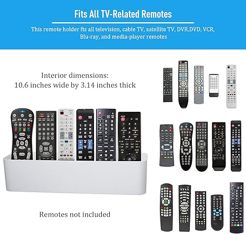 Miniatura 4 de 3 soportes adhesivos para control remoto de pared, soporte para teléfono sin necesidad de taladrar agujeros en la pared, organizador universal de