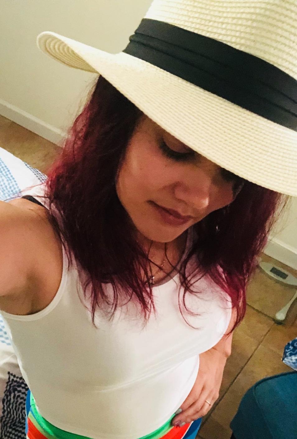 DRESHOW Damski kapelusz z Szerokim Rondem ze Słomy Panama Zwijana czapka Fedora Beach Sun Hat UPF 50+