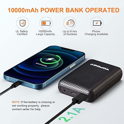 Miniatura 4 de Topdot Chaleco térmico de forro polar para mujer con batería, sin mangas, chaleco de forro polar suave con 8 zonas de calefacción