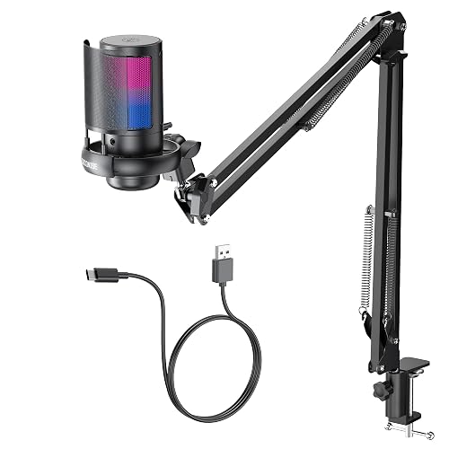 Gaming USB Condenser Microphone for PC and Streaming