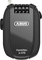 ABUS Combiflex Flexible Bicycle Cable Lock, 105cm Black - Compact 4-Digit Code, Pocket-Sized Security for Bikes & Gear