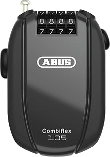 ABUS Combiflex Flexible Bicycle Cable Lock, 105cm Black - Compact 4-Digit Code, Pocket-Sized Security for Bikes & Gear