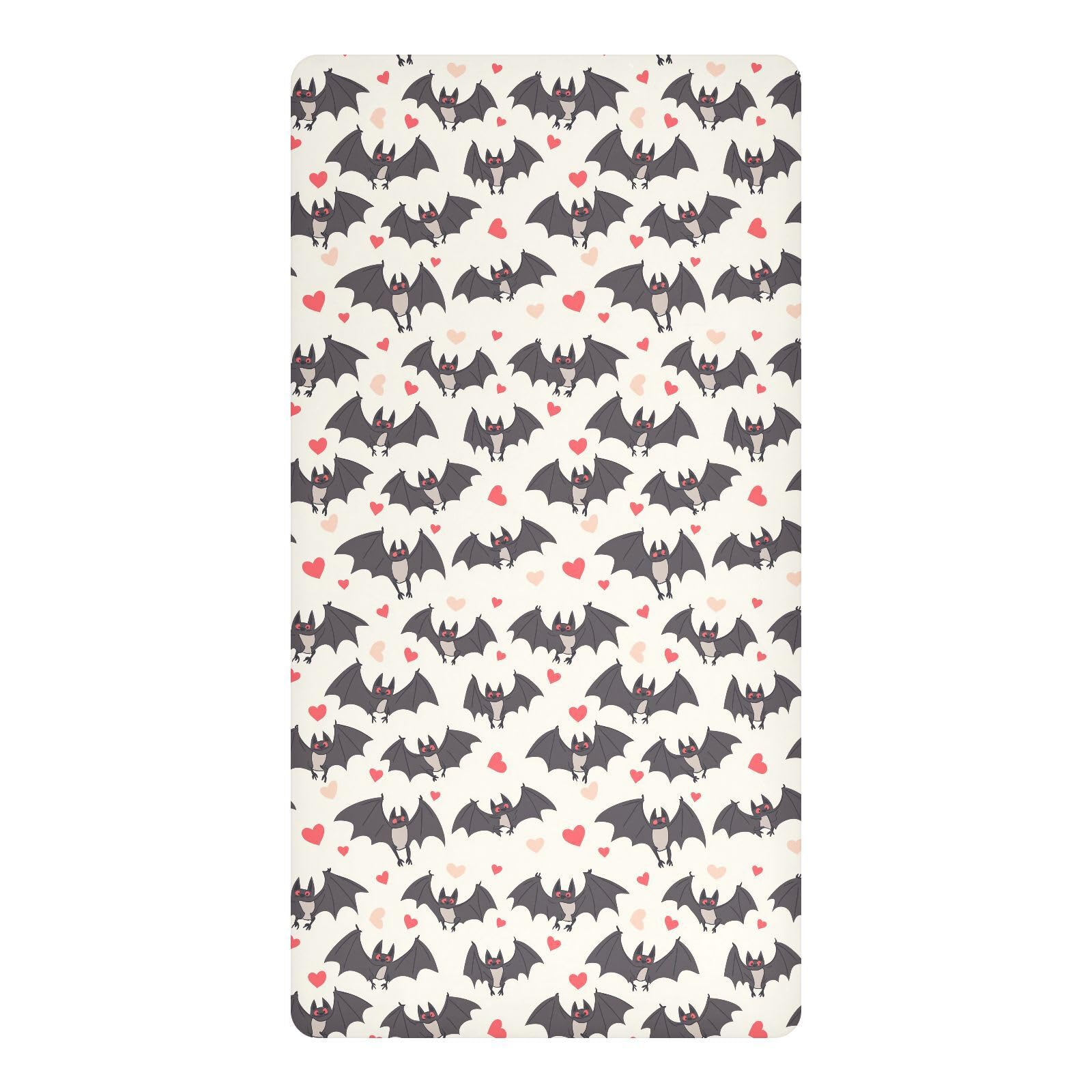 Drap-housse imperméable berceau Essentials Happy Valentine motif chauve-souris