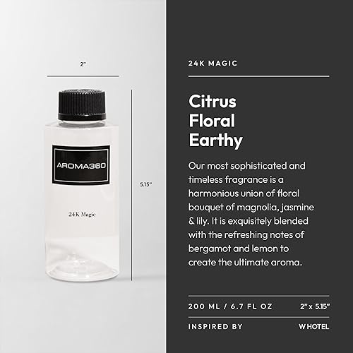 Miniatura 370 de Aroma360 Dream On - Mezcla de aceites aromáticos – 16.9 fl oz – Aceite difusor de aromaterapia perfumado con té blanco sereno, aloe vera curativo