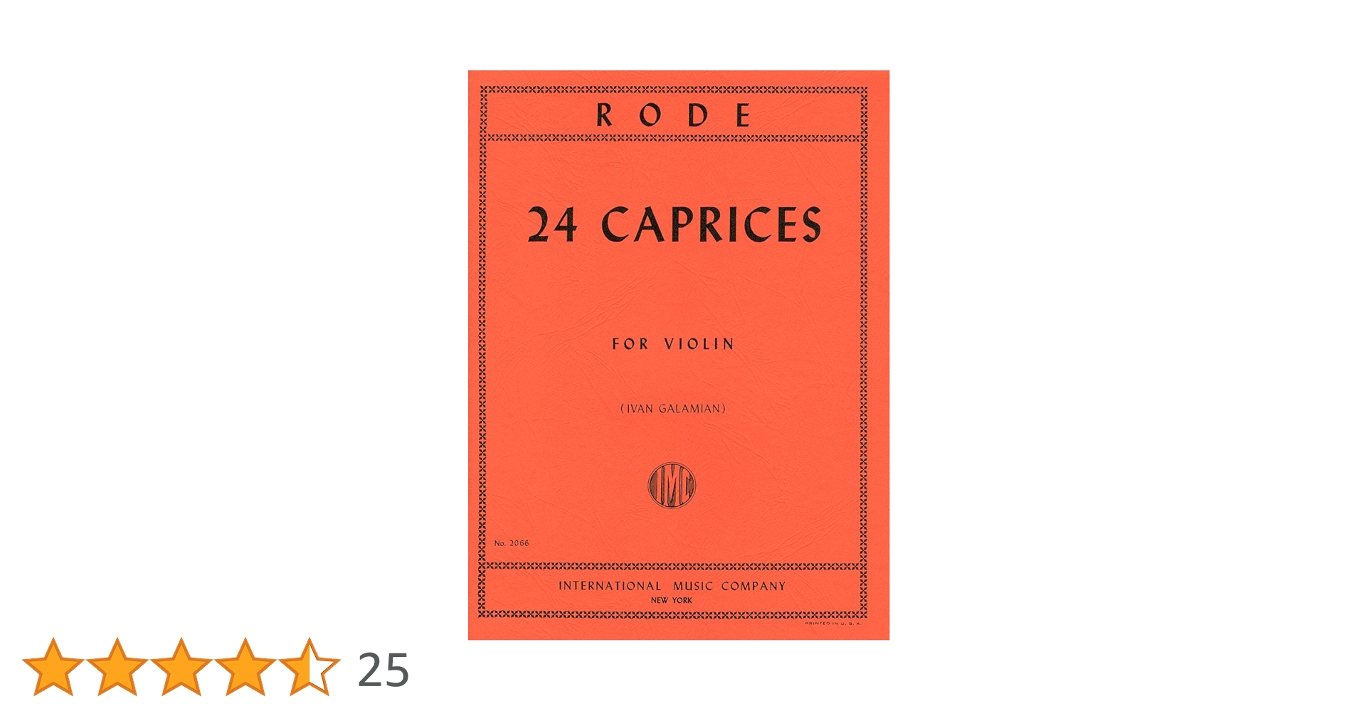 ロード(ローデ): 24のカプリス/ガラミアン編/インターナショナル